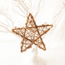 넝쿨리스틀 브라운별 15cm 자연물 수공예, 1개