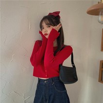 1+1 여성 크롭 숏 가디건 6가지 색상