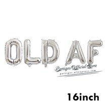 30살 계란한판 케이크 토퍼 특이한 생일초 1 세트 16 인치 로즈 골드 OLD AF, 은