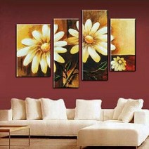 Oil Painting [해외] 이쁜꽃그림 해바라기캔버스액자 연꽃그림 해바라기사진 꽃그림유화 38