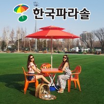 [단품구성] 한국파라솔 국산 FRP 카본 2단 파라솔 직접세트구성 - 테이블 및 의자 물통받침대는 추가로 구매하셔야 됩니다, 04. FRP 2300mm 파라솔 [주황]