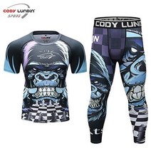디스커버리레쉬가드 네셔널지오그래픽래쉬가드Jiu jitsu-남성용 MMA 티셔츠 + 바지 세트 Bjj Gi Mma 압축, 02 B