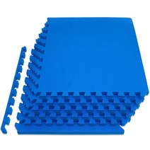 ProsourceFit 퍼즐 운동 매트 EVA 폼 운동 매트, Blue - 3/4 inch - 24 Sq Ft - 6
