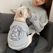 개플룩 프렌치불독옷 강아지커플룩 견주산책룩, 블랙 S