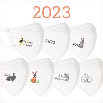 [라로] 계묘년 토끼 마스크 2D새부리형 30매 새해 신년 선물 / 인쇄마스크 / 대형 / 중형, Design_3