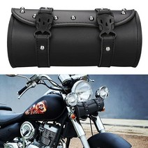 오토바이 포크 백 방수 PU 가죽 핸들바 도구 파우치 시시 바 롤 보관 가방 스트랩 2개 포함 모든 및 자전거에 적합 LAUNDRY POUCH, Medium