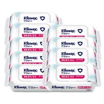 유한킴벌리 크리넥스 99.9% 안심 손소독물티슈 60캡형, 9개