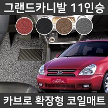 카브로 그랜드카니발 11인승(05~14) 확장형 코일매트, 그레이, 03.트렁크(K554)