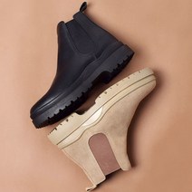 브로그맨 첼시부츠 남자 방한 마틴 워커 베이지 블랙 4cm