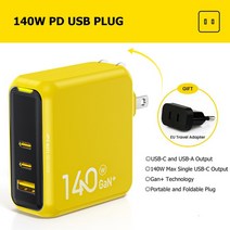 가성비AOHI Magcube 고속충전 C타입 휴대폰 어댑터 맥북 14 프로 용 USB PD3.1 GaN, 02 WithAda.