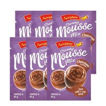 에어로플레인 초콜릿 무스 믹스 65g Aeroplane Chocolate Mousse Mix, 6팩