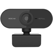 비스타 웹캠 원격강의 화상 webcam PC-01 오토포커싱 FULL HD 1080P 픽셀 자동초점 마이크내장, 블랙