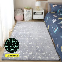 두꺼운 카펫 for living room luminous plush rug children bed room 솜털 바닥 카펫 침대 옆 홈 장식 러그 소파 벨벳 매트, 40x60cm, 회색 달