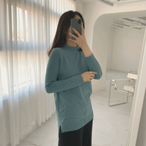 봄 반목 보들보들 로지 세로줄 언발니트 티셔츠 4color