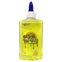 예스통상 컬러액체 슬라임, 2000레인보우컬러액체풀노랑, 1개