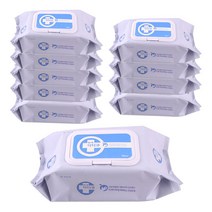 닥터큐 대형 캡형 물티슈 60매 아기 휴대용 간병용 환자용 병원용 물수건 요양병원, 10개, 60개