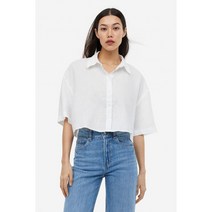 H&M 오버핏 린넨 Shirt 티셔츠