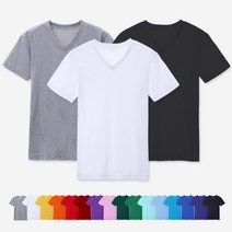 비쥬얼몰 국산 30수 브이넥 반팔 티셔츠 (16색 S~XXL)