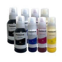 [호환] 엡손 T06G BK C M Y 리필 4색 SET 8개, 검정+파랑+빨강+노랑