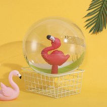 유니콘 홍학 플라밍고 꽃게 수박 반짝이 비치볼 투명 과일, 홍학cm