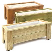 노드밴딕 텃밭 베란다 테라스 옥상 도로용 대형 화단 나무 방부목 원목 목재 플랜트 큰 화분 박스, 화이트