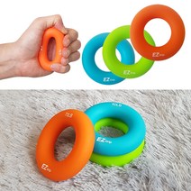 비바즈몰 실리콘 악력기 링 도넛 손가락 전완근 팔씨름 경찰 소방 악기 재활 홀드S, 40LB 그린