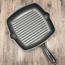 캠핑 가정용 주철 사각 후라이 그릴팬 21cm 바비큐용 취사용 구이판