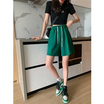 바이스타 면 트레이닝 반바지 여름 a라인 와이드 팬츠