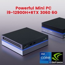 미니PC 일체형PC 고사양 사무용 가정용 산업용저렴한 미니 게임 PC i9 12900H i7 NVIDIA GTX1060 4G Thunde, 03 i7-12700H GTX1060 4G_03 UK, 04 16GB DDR4 1TB NVMe