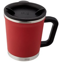 THERMOS 써모스 대용량 휴대용 등산용 추천 진공 단열 보온 보냉 물 병 텀블러 300 ml 더블 머그 화이트, 독서 빨간색