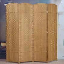 이케아 라탄 파티션 병풍 공간분리 이동식 3단 4단 가벽 현관 간살 원목 인테리어 서랍 설치 아치형 셀프 칸막이 분할 패브릭 원룸 우드, B 200x50CM