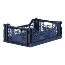 아이카사 폴딩박스 M navy 네이비 수납박스 수납바구니 수납함 정리함