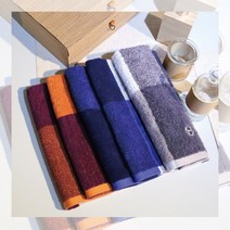 송월타올 40수코마사 250g 스퀘어 디자인 미니바스 5장세트(색상랜덤), 수량