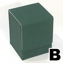 Cicogna 트레이딩 카드 덱 케이스 가죽 100장 카드 수납 세로 슬롯 TYPE B, 유형 B: 딥 그린
