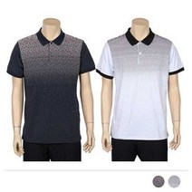 국산 고급 그라데이션 도트 골프티셔츠