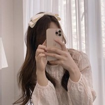 새틴 리본 헤어밴드 심플 핸드메이드 머리띠