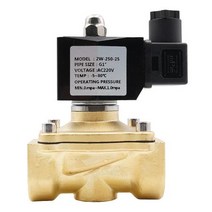 솔밸브 전자 전동 밸브 거이트 기본 폐쇄 솔레노이드 워터 완전 밀폐형 코일, 34+DC 24V+VITON