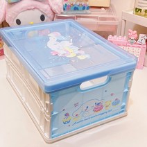 산리오 접이식 시나모롤 보관 수납장 쿠로미 수납박스 소품정리함 마이멜로디, 32*21*3.5개, A