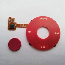 ipod 6th 7th classic 80gb 120gb 160gb용 중앙 버튼이 있는 클릭 휠 키 버튼 교체 클릭휠 플렉스 리본 케이블, 버튼이 있는 빨간색