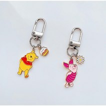 곰돌이 푸우 꿀 피글렛 플라워 키링/세트