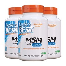 닥터스베스트 MSM 위드 옵티 MSM 1000 mg 180 베지캡슐 관절 건강, 180정 x 3개