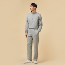 [JAJU/자주] 남 탄탄 스웨트 스트레이트 팬츠_멜란지 그레이
