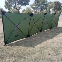 진막 화로대 바람막이 캠핌 윈드스크린 SmiloDon 대형 타프 캠핑 앞유리 캐노피 접이식 텐트 해변 바람막, 02 green_03 W145  L600cm