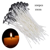 초심지 100pcs 10-20cm 원래 무연 촛불 윅 간장 왁 스 코 튼 짠 등유 램프 wicks 만들기, 03 10 CM