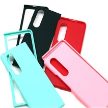 갤럭시 Z 폴드 4/3 소프트 컬러 하드 케이스 갤 지폴드 충격 보호 폰케이스 F936 F926 블랙 레드 핑크 민트