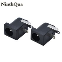 소켓 커넥터 510pcs 5.5x2.1 5.5x2.5mm dc-005 검정 dc 전원 잭 소켓 dc 커넥터 공급 배럴 형 직각 pcb 마운트 터미널, 10개, 5.5x2.5