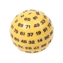 보드 게임 주사위 100 sided polyhedral dice d100 multi sided acrylic dices for table board 롤 플레잉 게임 바 펍 클럽, 노랑