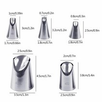 제과 제빵 재료 기구 신제품 스테인리스 슬리브 페이스트리 노즐 주방 도구, 03 5PCS