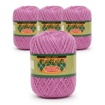 필립섬유 쎄비 실크 인견사 뜨개실 90g x 4p, 848 보라핑크