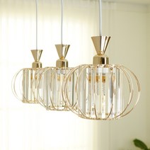 펌킨 크리스탈 골드 팬던트 주방 식탁등 카페 북유럽 조명 인테리어 LED, 펌킨2등(전구미포함)
